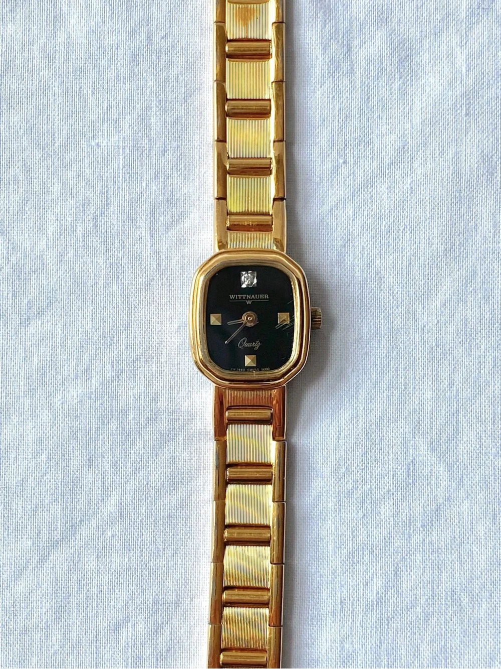 Wittnauer Gold-Tone Women's Quartz Watch - Black Dial